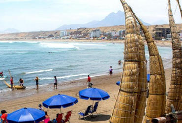 Der Strand in Huanchaco