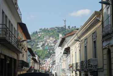 Vor Beginn der Farmarbeit war Sebastian in Quito zum Sprachkurs