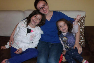 Marleen bei der Familie unseres Teamleiters in Quito
