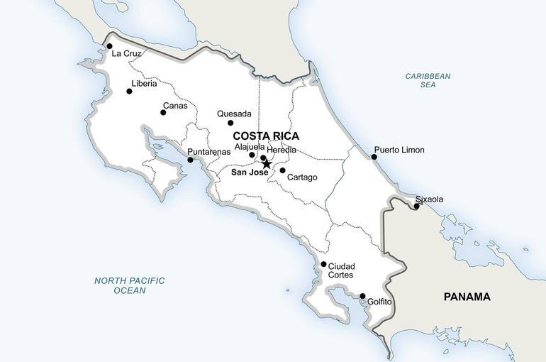 Costa Rica Karte