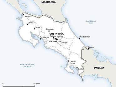 Costa Rica Karte